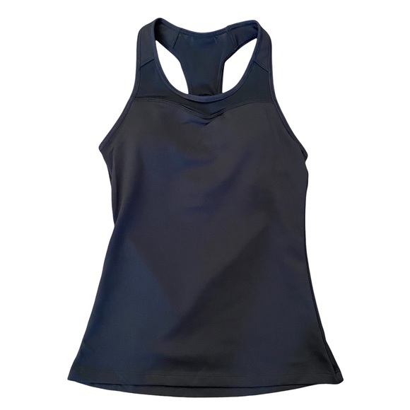 Athleta NWOT Black Spiral Support Racerback Tank Top With Built in Bra XXS - Picture 3 of 12